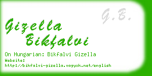 gizella bikfalvi business card